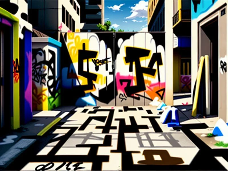 Abstract spray paint effects in Electric Teal and Neon Magenta.