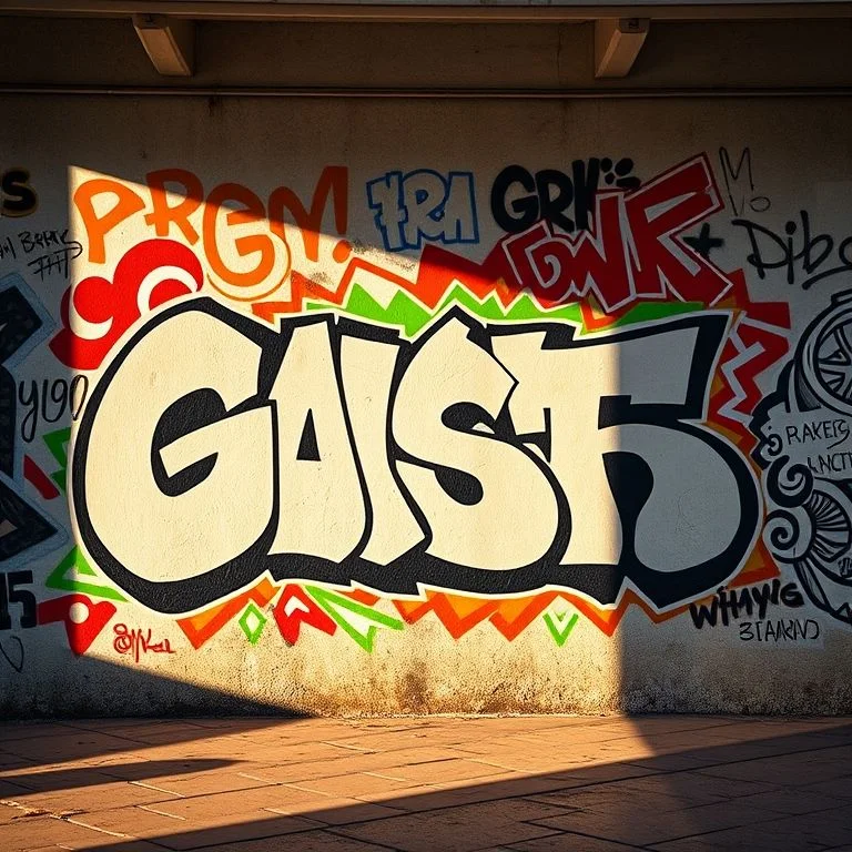 Abstract shot of an artist's hands manipulating a stencil with vibrant spray paint bleeding through.