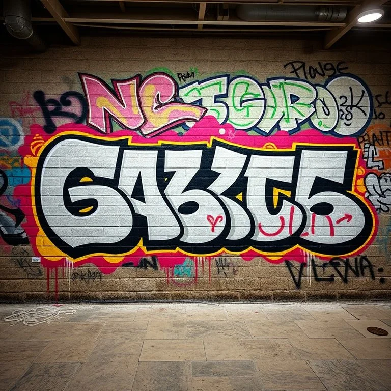 Architectural rendering of a projected mural on an urban building facade at night.