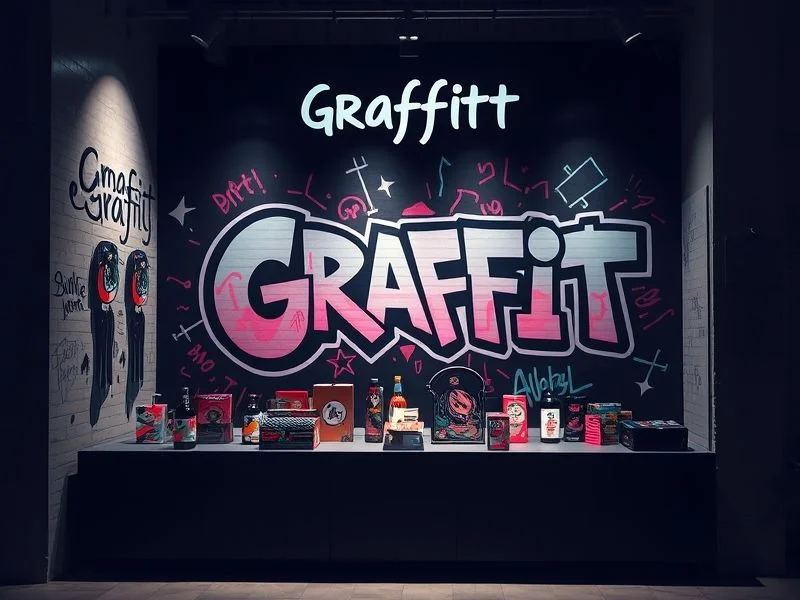 The same underpass, now with the initial outlines and base layers of a complex mural subtly emerging on one of the support pillars.