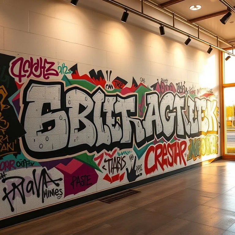 Close-up of aerosol nozzles with paint drips, surrounded by vibrant pigment stains on a workbench.